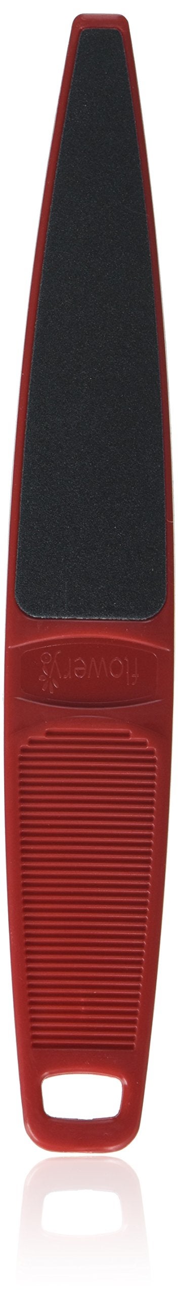 Flowery Original Swedish Clover Red Foot File, Pedicure Foot Scrubber, 60/100 Grit - RED - Image 1